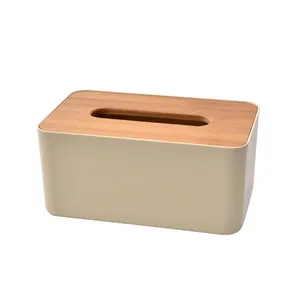 长方形纸巾盒为酒店生态材料与竹盖纸巾架