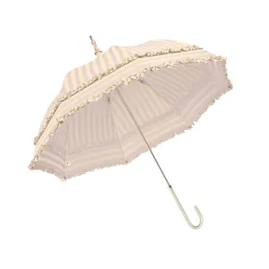 China OEM Supply Pagode Paraplu Mooie Dame Handleiding Open Ruche Rechte Paraplu voor Regen
