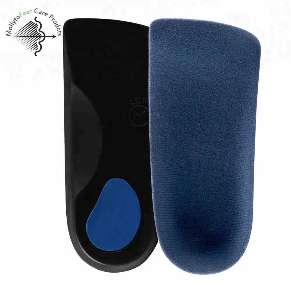 3/4 length arch support orthopedic foot half pad diabetic correction flat foot fallen arches heel cushion insole
