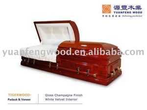 TigerWood Funeral casket weight of a wooden coffin