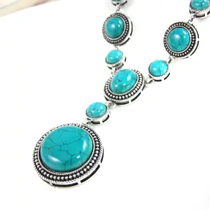 Wholesale Vintage Necklace Jewelry Adjustable Turquoise Necklace