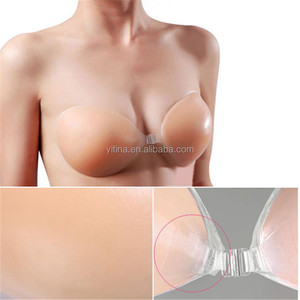 卸売最も厚いA B Ccupプッシュアップ目に見えない接着剤シリコンヌードブラ - Product Image 5