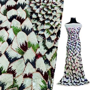 2020 mới đẹp phổ biến bán buôn thêu sequin ren vải lưới - Product Image 1