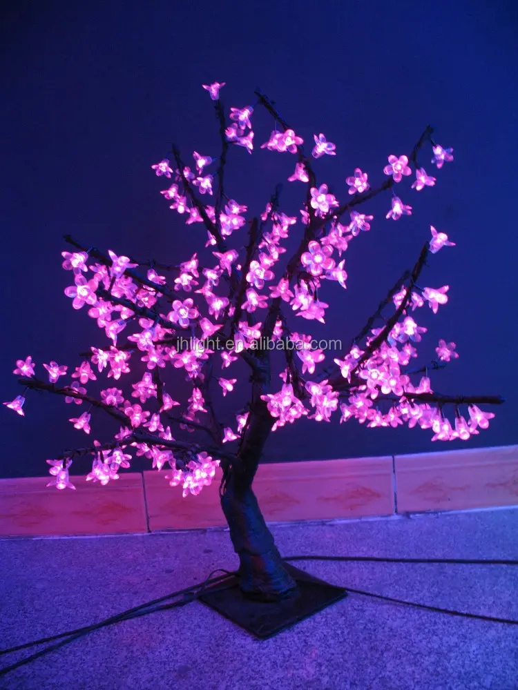 Indah cherry blossom pohon terang/cherry blossom buatan pohon palsu untuk pernikahan natal/led cherry blossom pohon cabang l