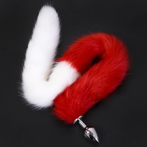 <span class=keywords><strong>De</strong></span> acero inoxidable multi Color <span class=keywords><strong>de</strong></span> pelo largo enchufe trasero Foxtail Anal juguete sexual juego (S/M/ l) - Product Image 4