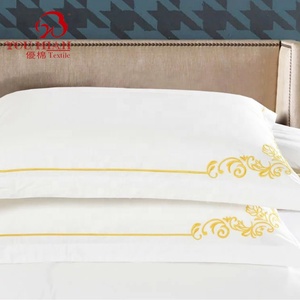 Sang Trọng 100% Cotton Khách Sạn Giường Lây Lan Đặt Thêu Bộ Đồ Giường Lanh Với 300TC Dùng Một Lần Tính Năng - Product Image 2