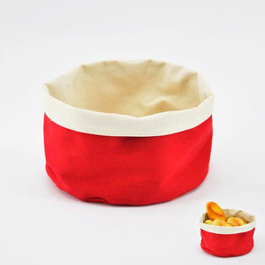 Ensemble de corbeilles à pain en tissu rouge de cuisine, vente en gros simple - Product Image 3