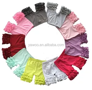 Yawoo — shorts à volants glacés, couleurs multiples, bon marché, tenue douce pour fille, vente en gros