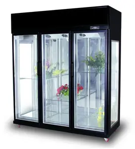 2019 새로운 디자인 유리제 문 꽃 냉장고 진열장