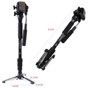 Canon Nikon DSLR Kamera için Yunteng 288 Pro Monopod VCT-288 + Sıvı Pan Kafa Topu + DV Unipod Telefonu klip Tutucu