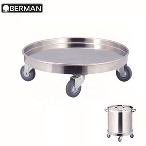 Stainless Steel Lipat Platform Qatar Hand Trolley/Heavy Duty Datar Keranjang Rak Dolly dengan Pegangan - Product Image 4