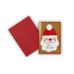 Santa Claus de buena calidad de Scrapbooking Feliz Navidad tarjeta