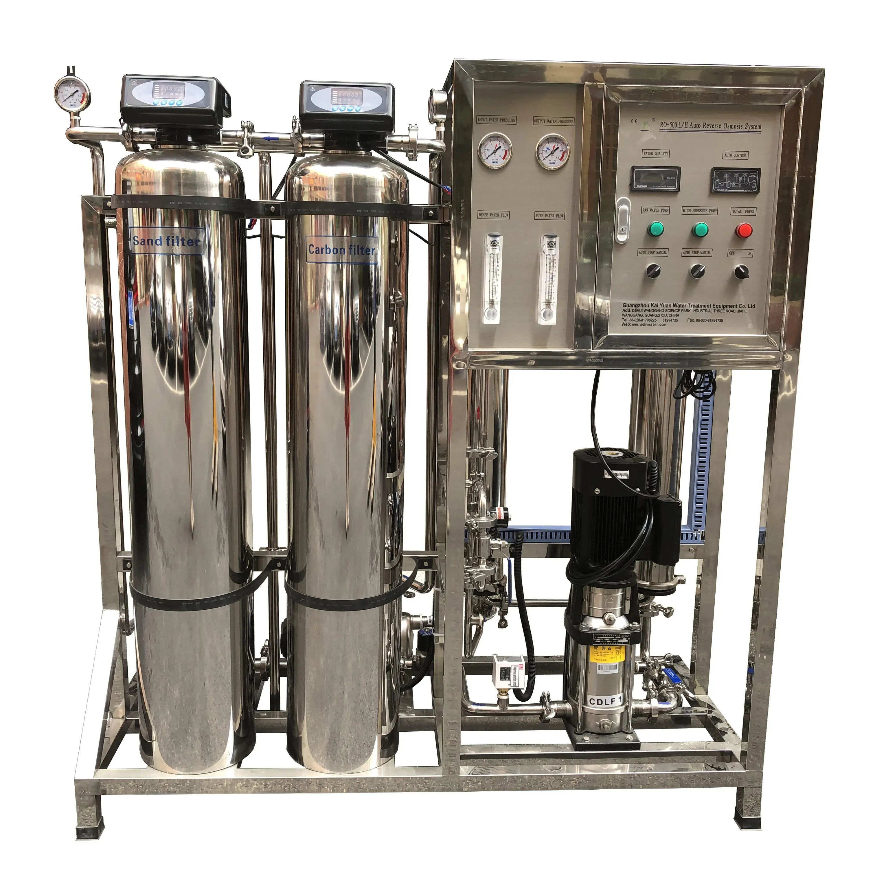 سعر المصنع 500L/H الربيع المطر المعدنية النقية مياه الشرب RO آلة معالجة المياه ماكينة تنقية المياه