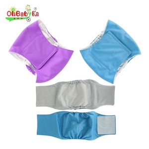 Ohbabyka perro <span class=keywords><strong>macho</strong></span> pañal lavable pañal para mascotas pañal reutilizable de tela - Product Image 1