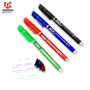 High quality BIA 0.7 mm thermo-sensitive ink gel pen friction erasable with eraser for school and office