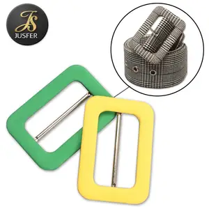 China factory supply 2 inches square fabric belt buckles women for belts maker