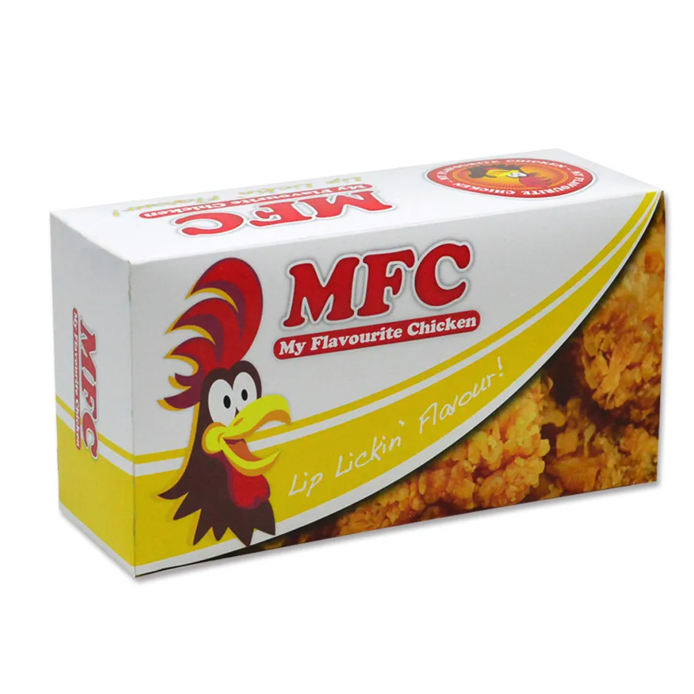 कस्टम लोगो takeaway 1mm खाद्य ग्रेड फ्राइड roosted चिकन पंख takeout वाहक कागज बॉक्स खाद्य पैकेजिंग के लिए खाद्य