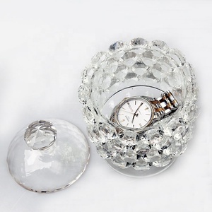 Wholesale Handmade Luxury Multi-function Crystal Glass clear Jewelry Ring Gift <strong>Trinket</strong> <strong>Box</strong> SHB-032 - Product Image 2