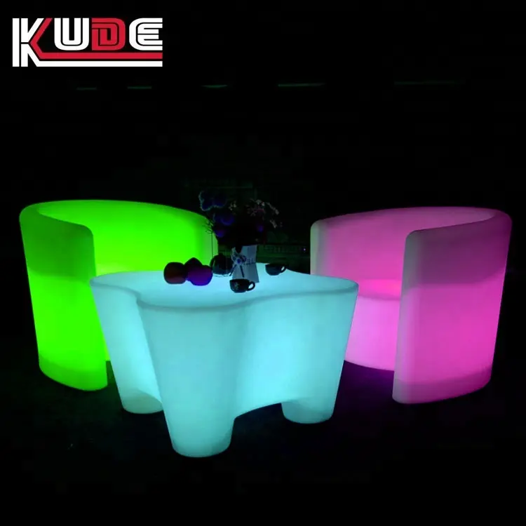 Novo LED light up furniture16 cores mudando led de Plástico Sofá ao ar livre