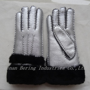 2017 Colección Española Merino Doble Cara de piel de Oveja Señoras Guantes De Napa - Product Image 5