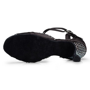 Mode satin + strass L164 Talon 7.5cm <span class=keywords><strong>salsa</strong></span> chaussures <span class=keywords><strong>femme</strong></span> chaussures de danse latine - Product Image 5