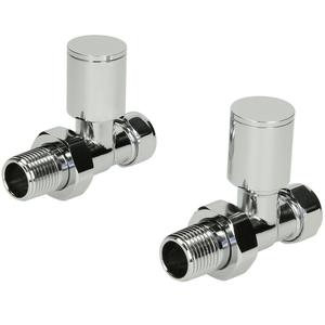 Vannes de <span class=keywords><strong>radiateur</strong></span> chromées et brossées SUN-V01/V02, vannes droites et vannes coudées - Product Image 3