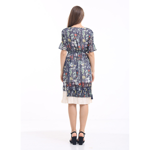 Yileya las señoras ocasionales simple vestido de <span class=keywords><strong>la</strong></span> manera, impresión floral de señora vestido - Product Image 3