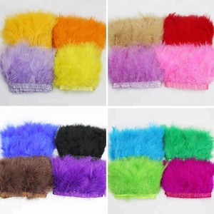 Wholesale 6-8 Inch Multi-Colored Turkey Feather <strong>Fringe</strong> <strong>Trim</strong> Dyed Fluffy Turkey Decorative <strong>Trim</strong> - Product Image 3