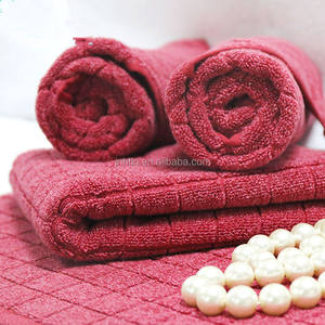 Algodão red grids Hotel & Spa Em Casa Toalha de mão Toalha de rosto toalha de Algodão 2 Peça Definir - Product Image 4