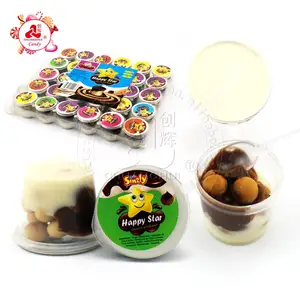Milk Choco with Biscuit 12g Happy Star chocolate cup