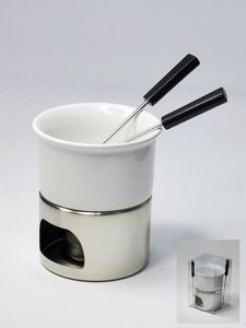 Ensemble de mini casseroles à fondue rondes en céramique noire - Product Image 5