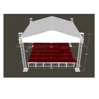 Caja cuadrada portátil de aluminio, armazón Led de 12 pulgadas para concierto, escenario, armazón negro