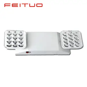 Realizzato da FEITUO: JLEU1RC UL elencato multifunzionale e pratico 2.4W twin head remote able led luce di emergenza per testa remota