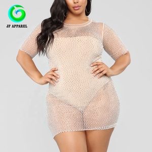 Floerns las mujeres ver <span class=keywords><strong>a</strong></span> través de <span class=keywords><strong>la</strong></span> noche niveles pura vestido de malla - Product Image 4