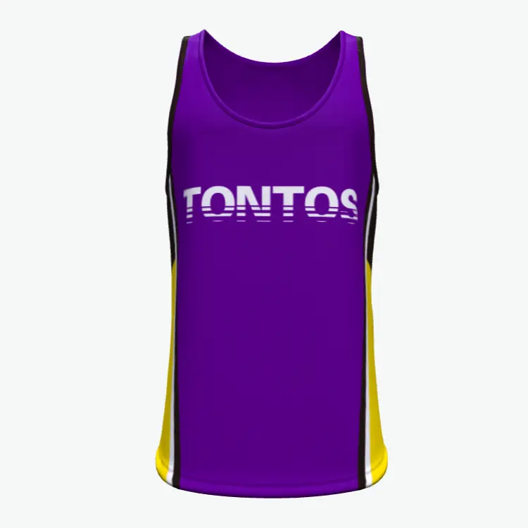 Tontos ropa deportiva personalizado sublimación sin mangas t camisa de los hombres