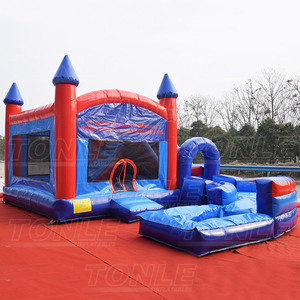 Big Commercial Knight 'S Castle Combo <span class=keywords><strong>Inflatable</strong></span> Bouncer Jumper Moonwalk/Moon Bounce House/Jump Castle Với Trượt Nước Combo - Product Image 4