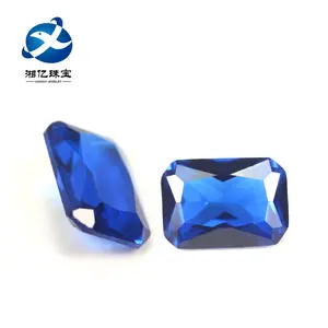 长方形 113 # 尖晶石宝石公主切割蓝色蓝宝石宝石制作珠宝