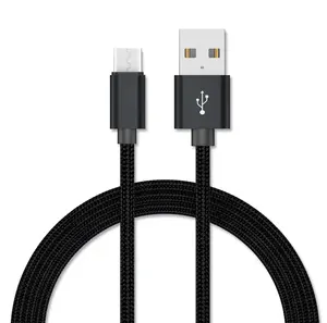 Лучшая оптовая продажа нейлоновый Плетеный USB-кабель для быстрой зарядки Micro USB