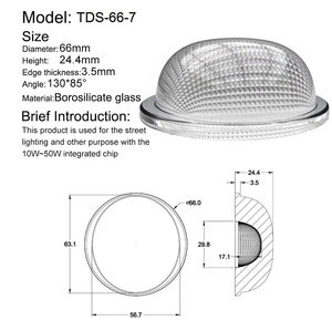 130x85 độ 66mm 100W 50W 30W LED Đèn đường LED Ống kính phản xạ - Product Image 2