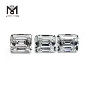 Loose moissanite rough mg-msoct128 MG-GEMS emerald cut DEF for jewelry watches dress and decoration