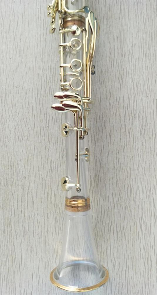 メーカー加工品/アクリル製透明クラリネットBb 17キー金メッキ