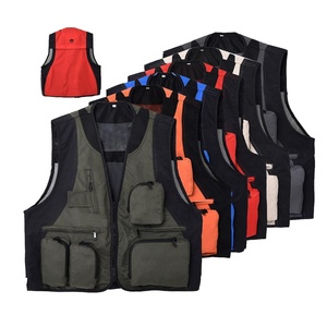 Degli uomini di Multi Tasche Cargo Gilet Pescatore Maglia Per arrampicata pesca tiro Da Trekking Giornalista Fotografia del Panciotto della maglia