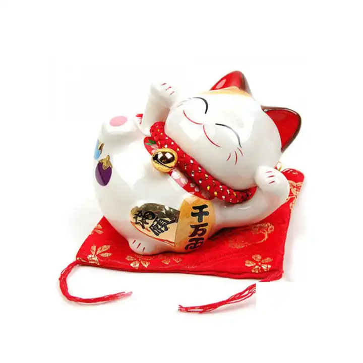 Source Tirelire en céramique Maneki Neko, chat porte-bonheur, mignon,  pliant on m.alibaba.com