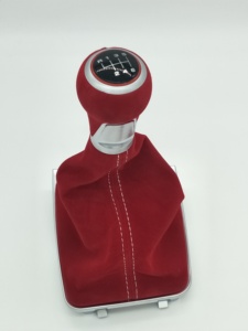 Cubierta de perilla de cambio de marchas Manual de línea roja de cuero genuino para Volkswagen <span class=keywords><strong>GOLF</strong></span> <span class=keywords><strong>7</strong></span> VII MK7 5G1 711 113 D - Product Image 3