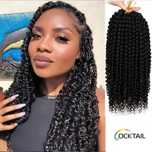 Nhập Khẩu Nhật Bản Sợi 2019 Thiết Kế Mới Niềm Đam Mê Twist Crochet Tóc Bện, Ombre Màu Niềm Đam Mê Twist Bện