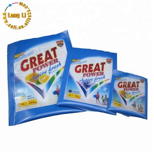 Custom laundry detergent washing powder plastic packing bag