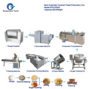 Línea de producción de golosinas de caramelo, GTS-S300C semiautomático, 300-500 kg/h, nueva condición