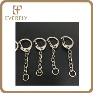 Acero níquel color <span class=keywords><strong>D</strong></span> gancho llavero con anillo extremo - Product Image 6