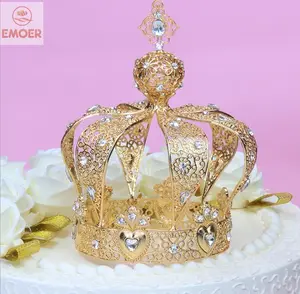 EMOER pengaturan dekorasi pesta pernikahan mahkota atasan kue