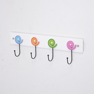 Acrylic hoa hình dạng 4 nhựa <span class=keywords><strong>J</strong></span> móc với nhãn dán có thể tháo rời - Product Image 3